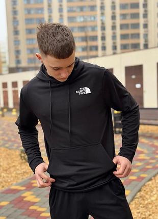 Мужской спортивный худи the north face черный осень весна , удобная демисезонная толстовка черная tnf n trekmr
