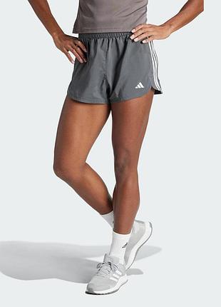 Шорти adidas pacer training 3-stripes woven high-rise жіночі сірий (gm2950 grey lpp (xs (eur 34))