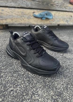 Мужские кроссовки nike air monarch all black 42 (26.5 см (бирка 43))