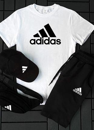 Мужской комплект 3в1 adidas n11 (футболка + шорты + кепка) s