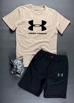 Мужской комплект 2в1 under armour f17 (футболка + шорты) s