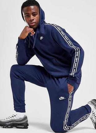 Спортивний костюм на флісі nike nk club flc gx hd trk suit чоловічий синій (fb7296-410 blue lav25 (s)