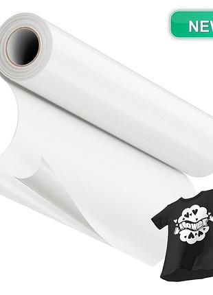 Пленка для плоттера термотрансферная javiga белая 30.5 см x 610 см для текстиля устойчива к стирке на ткани