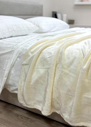 Плед ecotton 220х240 см well soft світло-молочний (11-9608 coconut milk)