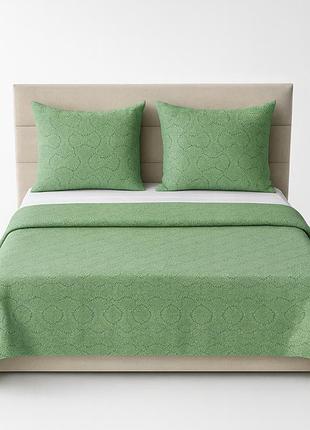 Комплект постільної білизни ecotton полуторний 150х215 см зелений (21213ав)