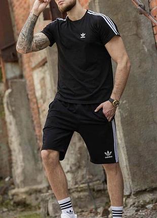 Чоловічий літній костюм adidas чорний