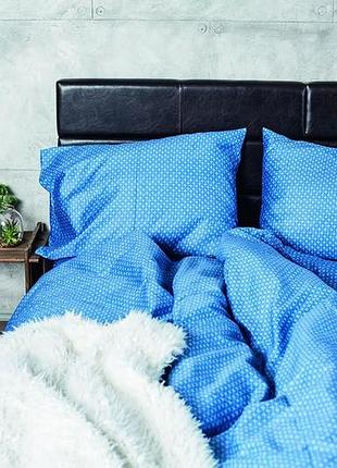 Комплект постільної білизни ecotton полуторний 150х215 см королівський синій