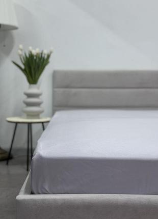 Простынь на резинке ecotton 160х200 см серая light grey 24564