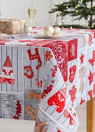 Скатерть ecotton 150х200 см новогодняя 10731 зимняя сказка