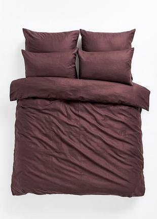 Пододеяльник на молнии ecotton полуторный 150х215 см из сатина однотонный коричневый 19-1218 potting soil