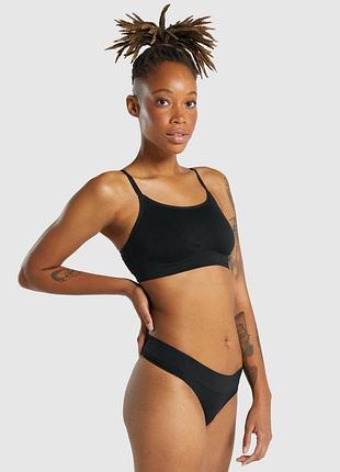 Фітнес топ, спортивний бюстгалтер жіночий gymshark чорний (gluw4532-bk black (xs (34))