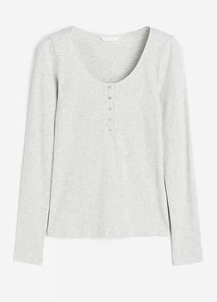 Базовий лонгслів в рубчик h&m