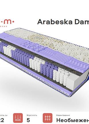 Матрас damask 22см 80*190 дамаск arabeska (infinity 7-zone pocket)