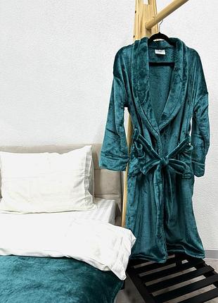 Халат ecotton xxl з мікрофібри ізумрудний well soft atlantic