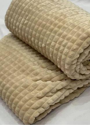 Плед ecotton 200х220 см well soft lux из микрофибры greish beige бежевый