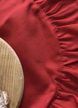 Салфетка сервировочная с рюшами ecotton 43х43 водоотталкивающая red