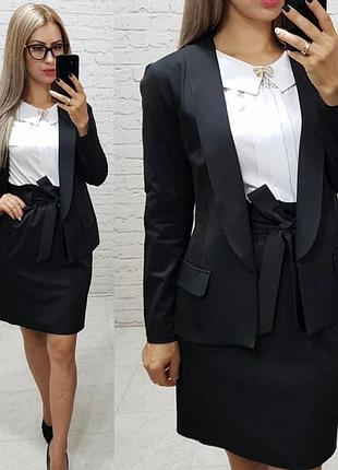 Жіноча спідниця з поясом a174 black 46