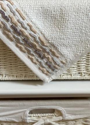 Комплект рушників ecotton 30х50 см махрові 6 шт. серветки для рук 380 г/м² бежевий beige
