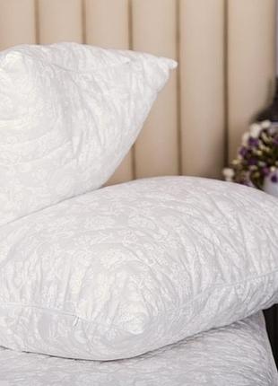 Подушка ecotton 50х70 см антиаллергенная натуральный чехол бежевый 20-0256 ivory