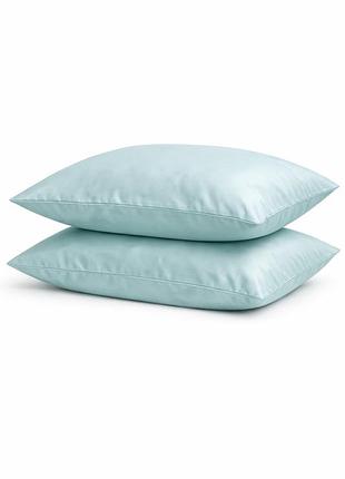 Комплект наволочек ecotton 70х70 см из сатина 2 шт (арт. 15-5205 aqua grey) светло-голубой
