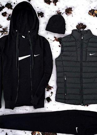 Мужской комплект 5в1 на флисе nike g1 s