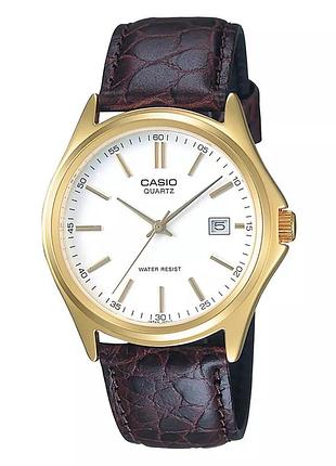 Мужские кварцевые наручные часы casio mtp-1183q-7a, кожаный ремешок, минеральное стекло, wr 30