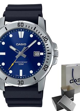 Мужские кварцевые наручные часы casio mtp-vd01-2e, минеральное стекло, wr 50