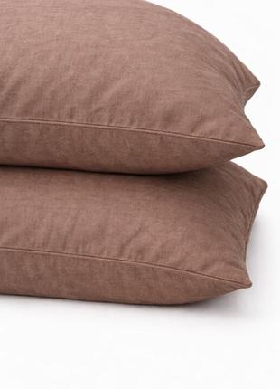 Наволочка ecotton 70х70 см фланель из хлопка beige бежевый