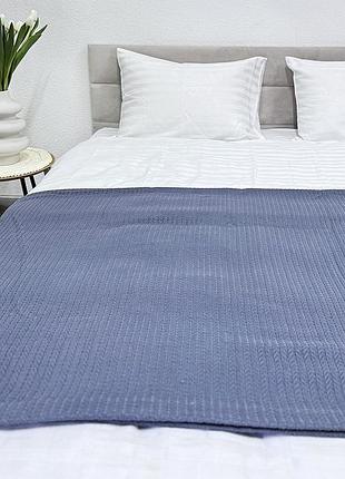 Покрывало ecotton pique 180х230 см натуральное серое grey в крафтовой подарочной коробке