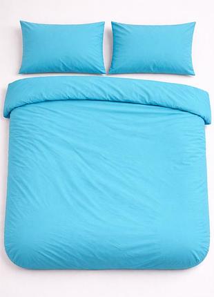 Пододеяльник на молнии ecotton евро 210х215 см фланель из хлопка blue sky голубой