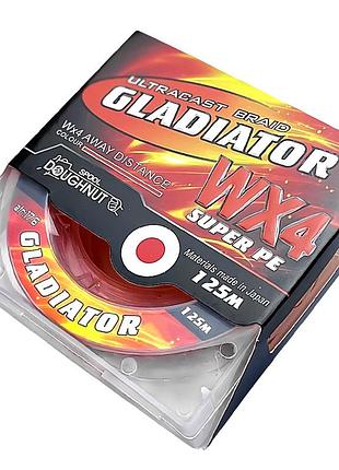 Шнур "gladiator-ultracast" (оранжевий, 4-х жильний) 125 m / 0.18 mm