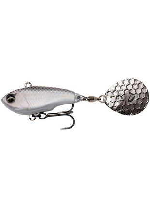 Тейл-спінер savage gear fat tail spin 80mm 24.0g white silver