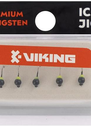 Мормышка вольфрамовая viking fishing round+drop 0.18g 2.5mm black (5шт)
