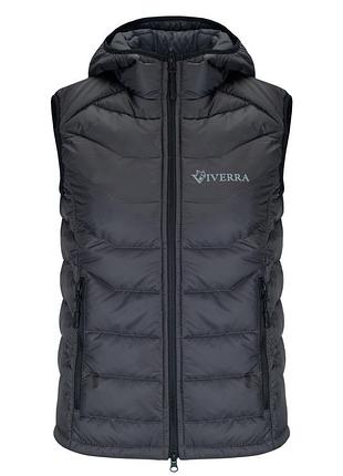 Жилет жіночий з капюшоном viverra warm cloud vest grey l (рб-2270323)