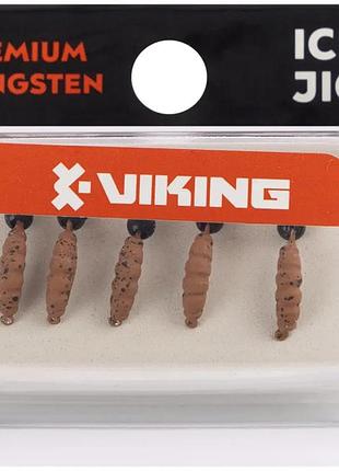 Мормышка вольфрамовая viking fishing shrimp+bead 0.64g 8mm rum+v (5шт)