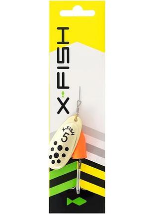 Блесна x-fish wolf №5 12,5g gold fire red