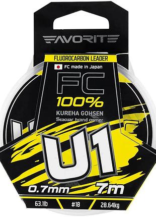 Флюорокарбон favorite u1 fc 7m #18/0.70mm 63.1lb/28.64kg