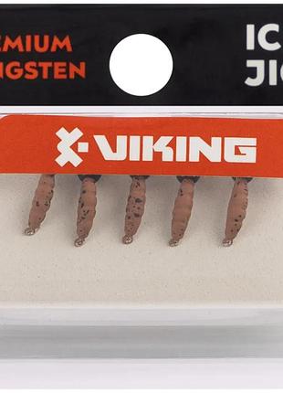 Мормышка вольфрамовая viking fishing shrimp+bead 0.37g 7mm rum+v (5шт)