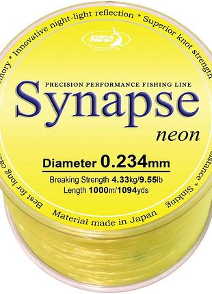Леска katran synapse neon 1000m (neon-yellow) 0.234mm 9.55lb