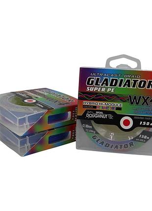 Шнур "gladiator" multi (5 цветный, 4-х жильный) 150 m / 0.18 mm