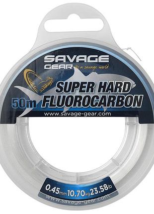 Флюорокарбон savage gear super hard 50m 0.60mm 18.90kg clear