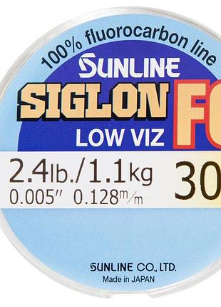 Флюорокарбон sunline siglon fc 30m 0.128mm 1.1kg поводочный