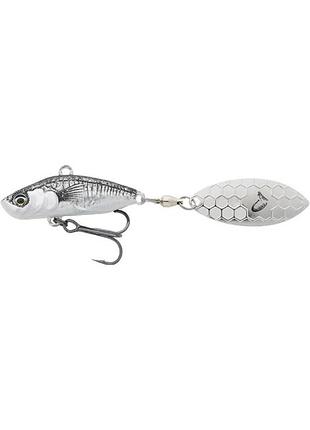 Тейл-спінер savage gear 3d sticklebait tailspin 80mm 18.0g black silver