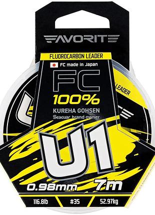 Флюорокарбон favorite u1 fc 7m #35/0.98mm 116.8lb/52.97kg