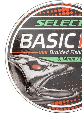 Шнур select basic pe light green 150m 0.24mm 40lb/18.2kg