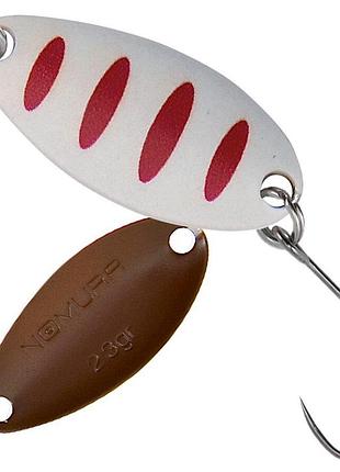 Блесна-колебалка nomura isei sue spoon 2,3гр. white red stripes