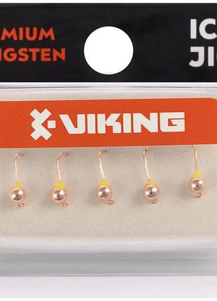 Мормышка вольфрамовая viking fishing round+drop 0.18g 2.5mm cu (5шт)