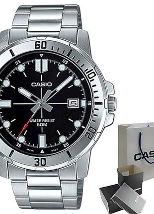 Мужские кварцевые наручные часы casio mtp-vd01d-1e, браслет, минеральное стекло, wr 50
