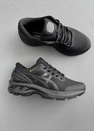 Чорні чоловічі кросівки asics gel kayano 27 black gore-tex х ассікс 42