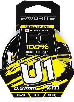 Флюорокарбон favorite u1 fc 7m #30/0.91mm 106.2lb/48.18kg